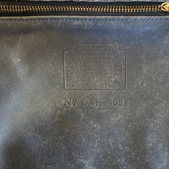 Coach 4082 Soho Duffle Tote Navy Leather Shoulder Bag Vintage USA Authenticated - Picture 8 of 16